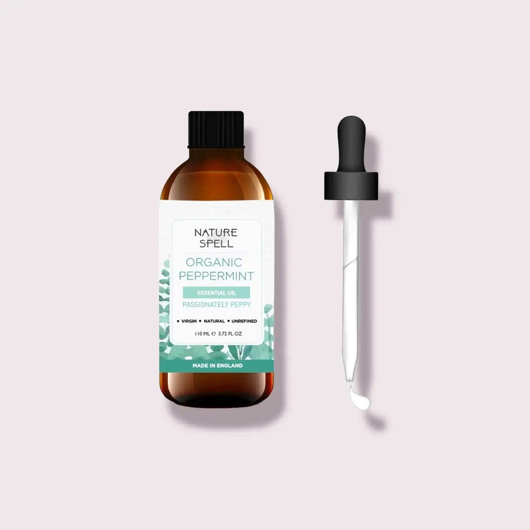 Nature Spell Organic Peppermint Essential Oil With Dropper - 110Ml