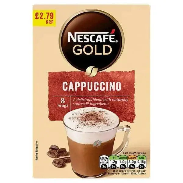 Nescafé Gold Cappuccino 8 x 15.5g (124g) (Case of 6)