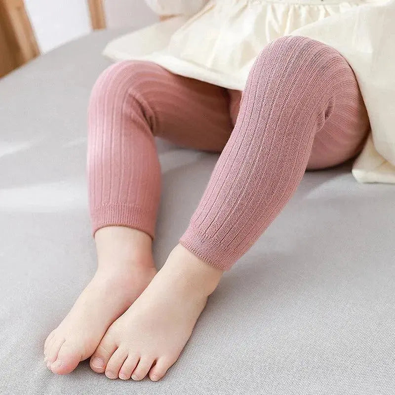 New Summer Baby Boys Girls Pants Newborn Girl Leggings Tights Solid Cotton Stretch Kids Children Knitting Trousers For 0-6 Years