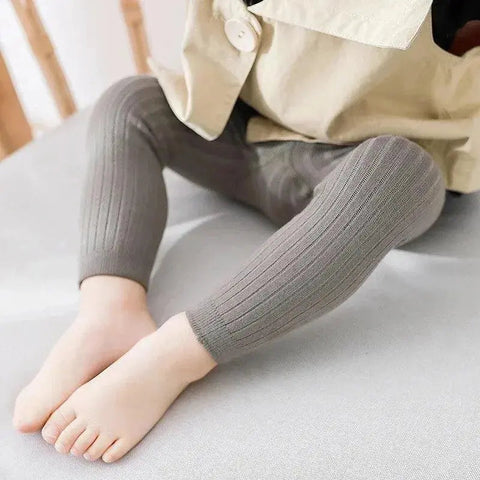 New Summer Baby Boys Girls Pants Newborn Girl Leggings Tights Solid Cotton Stretch Kids Children Knitting Trousers For 0-6 Years