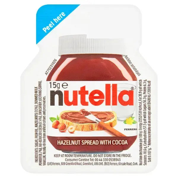 nutella Hazelnut Spread with Cocoa 15g (Case of 120)