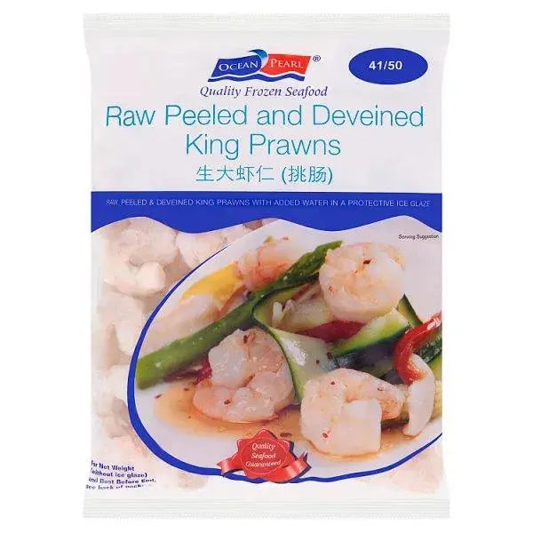 Ocean Pearl 41/50 Raw Peeled and Deveined King Prawns 800g