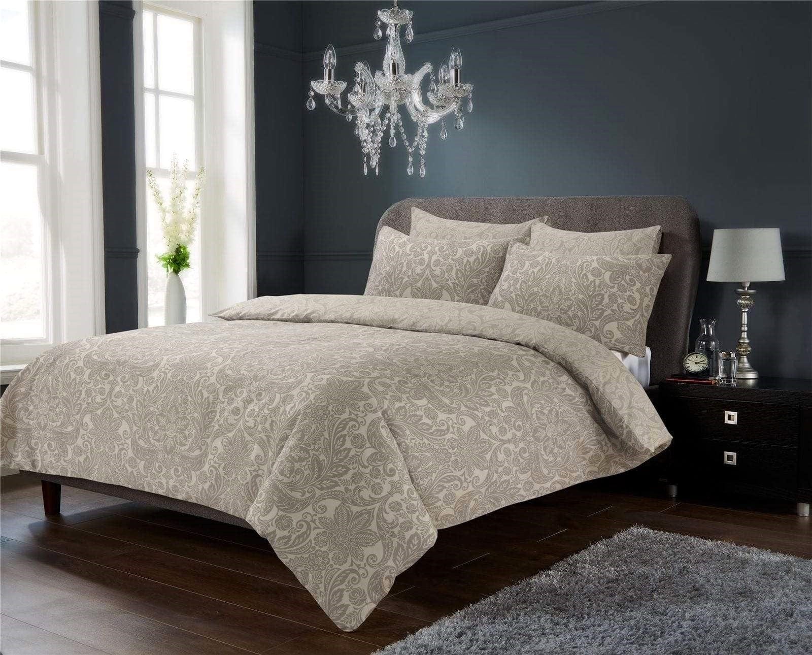 OLIVIA ROCCO Luxury Cotton Rich Duvet Sets Easycare Includes Duvet Cover And Pillowcases In Single Double King Size For All Seasons