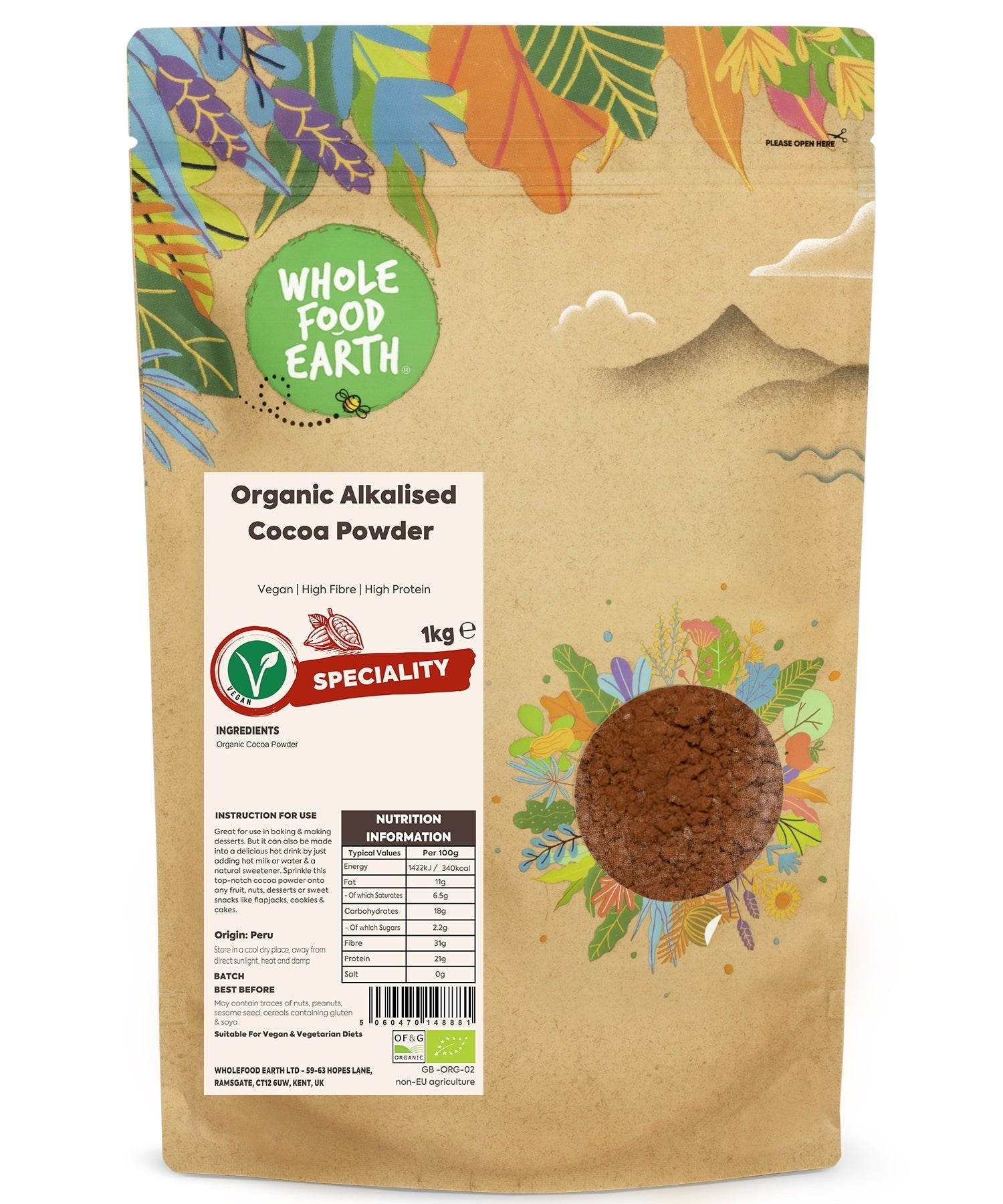Organic Alkalised Cocoa Powder