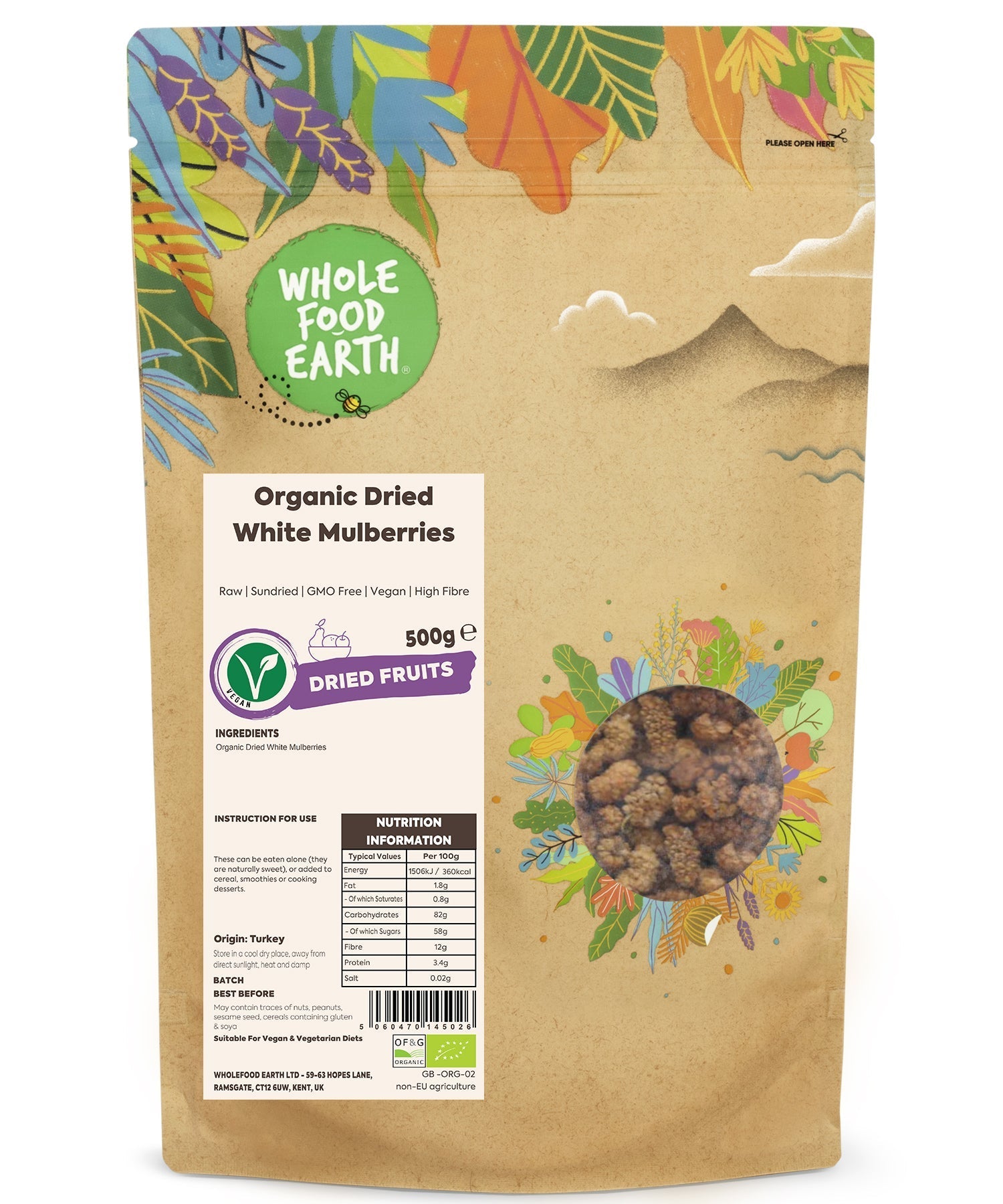 Organic White Mulberries