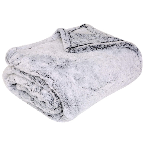 OLIVIA ROCCO Oversized Grey Shimmer Super Soft Fleece Throw Blanket For Sofa Bed Home Decor Luxury Premium Plush Fabric Cozy Warmth