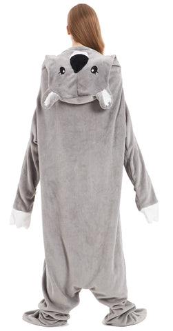 OLIVIA ROCCO Oversized Koala Wearable Blanket Hoodie In Soft Fleece With Sleeves Hooded Winter Loungewear For Home Comfort