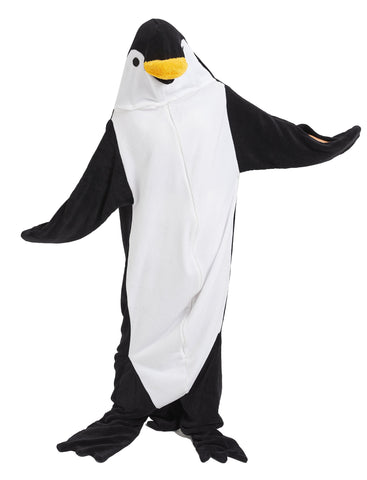 OLIVIA ROCCO Oversized Penguin Wearable Blanket Hoodie Fleece With Sleeves One Size Cozy Winter Loungewear For Home Everyday