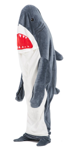 OLIVIA ROCCO Oversized Shark Wearable Blanket Hoodie Fleece With Sleeves Ultra Soft Cozy Winter Loungewear One Size Fits Most