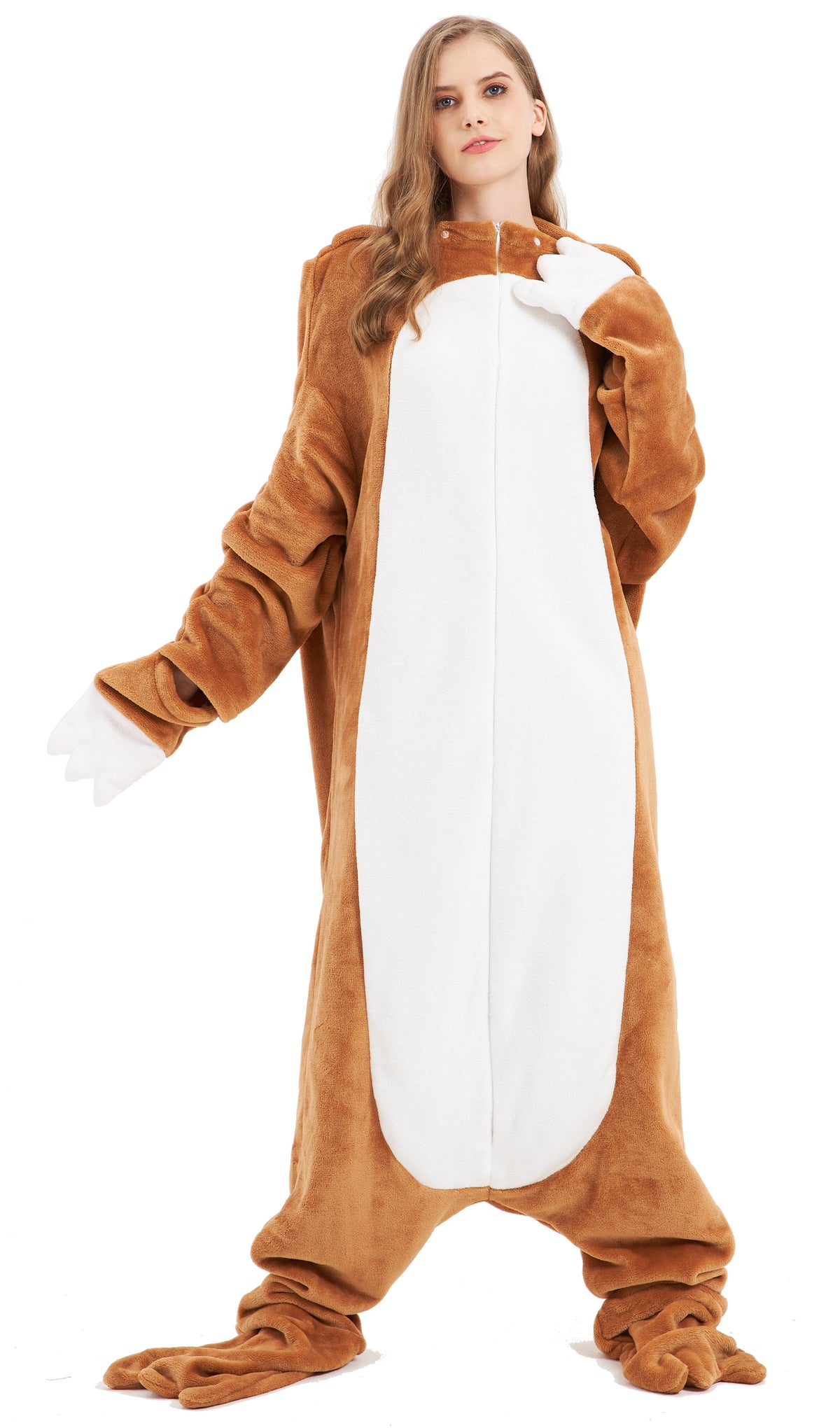 OLIVIA ROCCO Oversized Sloth Animal Wearable Blanket Hoodie Soft Fleece Hooded Blanket with Sleeves Warm Winter Loungewear