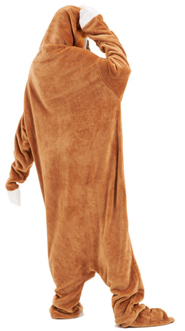 OLIVIA ROCCO Oversized Sloth Animal Wearable Blanket Hoodie Soft Fleece Hooded Blanket with Sleeves Warm Winter Loungewear
