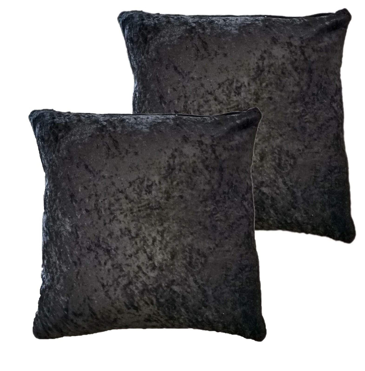 OLIVIA ROCCO Crushed Velvet Cushion Covers 17x17 Inches Pack Of 2 Polyester Indoor Outdoor Decorative Pillow Cases With Subtle Sheen