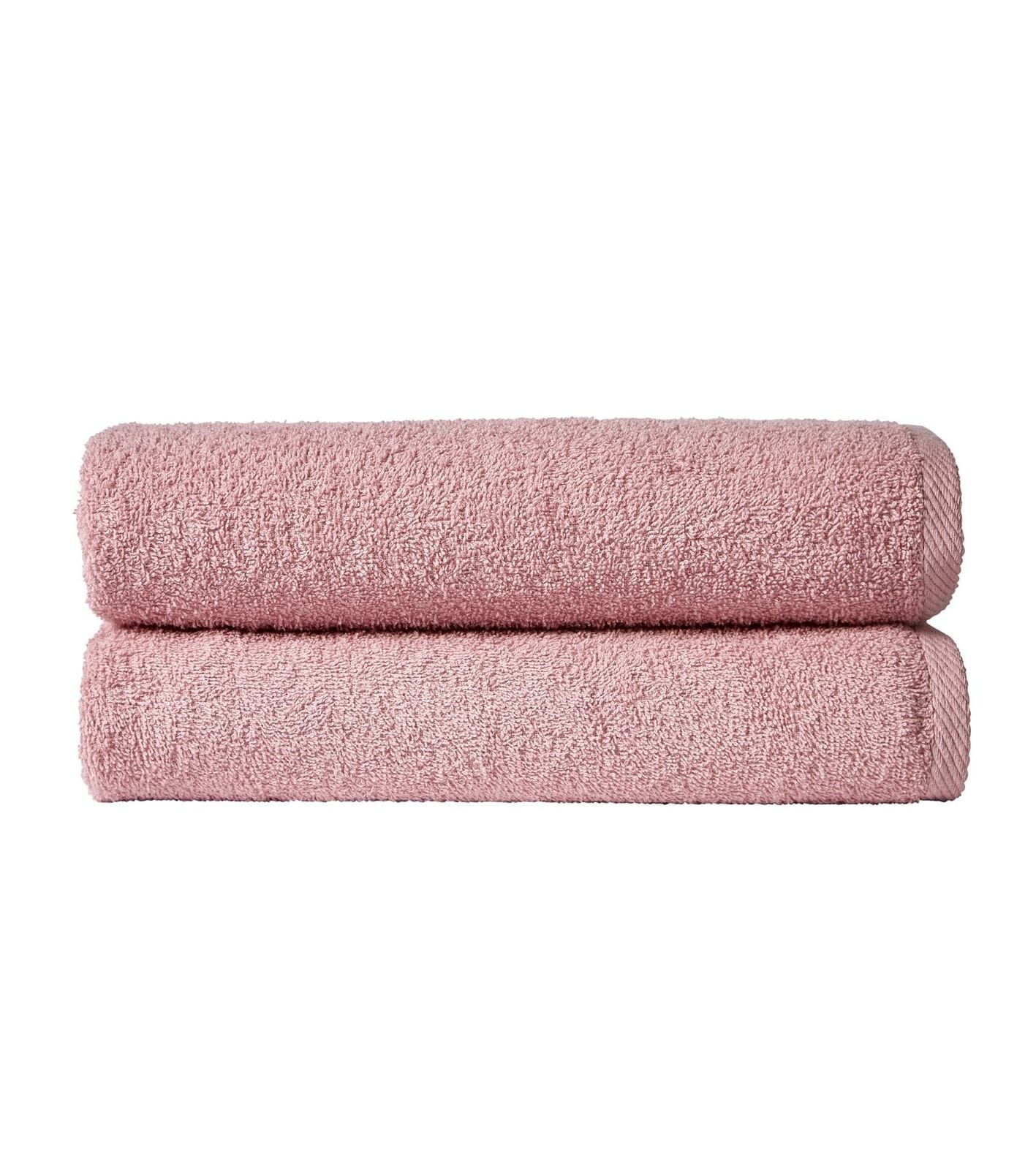 OLIVIA ROCCO Large Bath Sheets 80x140 cm Pack of 2 Quick Drying Lightweight Easycare Indus Valley Cotton Multiple Colours