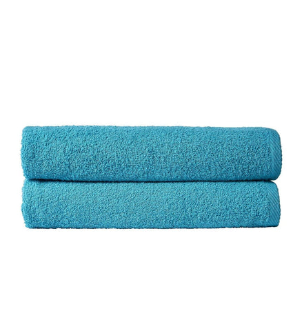 OLIVIA ROCCO Large Bath Sheets 80x140 cm Pack of 2 Quick Drying Lightweight Easycare Indus Valley Cotton Multiple Colours
