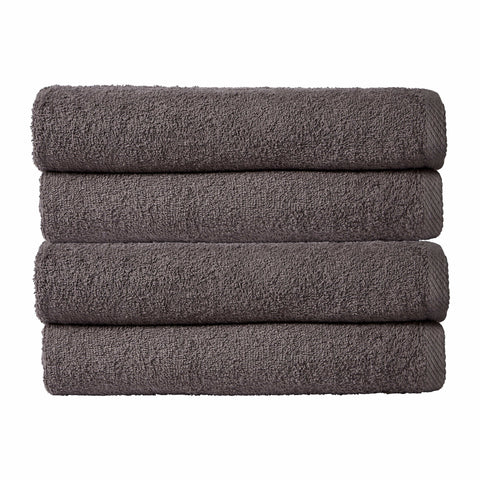 OLIVIA ROCCO Pack Of 4 Large Quick-Drying Indus Valley Cotton Bath Sheets 80x140cm Lightweight Easycare For Home Travel Gym Holidays Multiple Colours