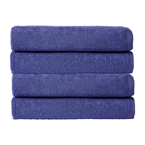 OLIVIA ROCCO Pack Of 4 Large Quick-Drying Indus Valley Cotton Bath Sheets 80x140cm Lightweight Easycare For Home Travel Gym Holidays Multiple Colours
