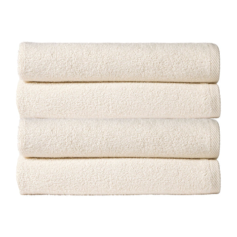 OLIVIA ROCCO Pack Of 4 Large Quick-Drying Indus Valley Cotton Bath Sheets 80x140cm Lightweight Easycare For Home Travel Gym Holidays Multiple Colours