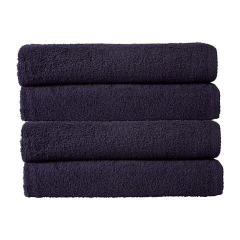 OLIVIA ROCCO Pack Of 4 Large Quick-Drying Indus Valley Cotton Bath Sheets 80x140cm Lightweight Easycare For Home Travel Gym Holidays Multiple Colours