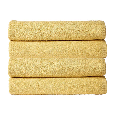 OLIVIA ROCCO Pack Of 4 Large Quick-Drying Indus Valley Cotton Bath Sheets 80x140cm Lightweight Easycare For Home Travel Gym Holidays Multiple Colours