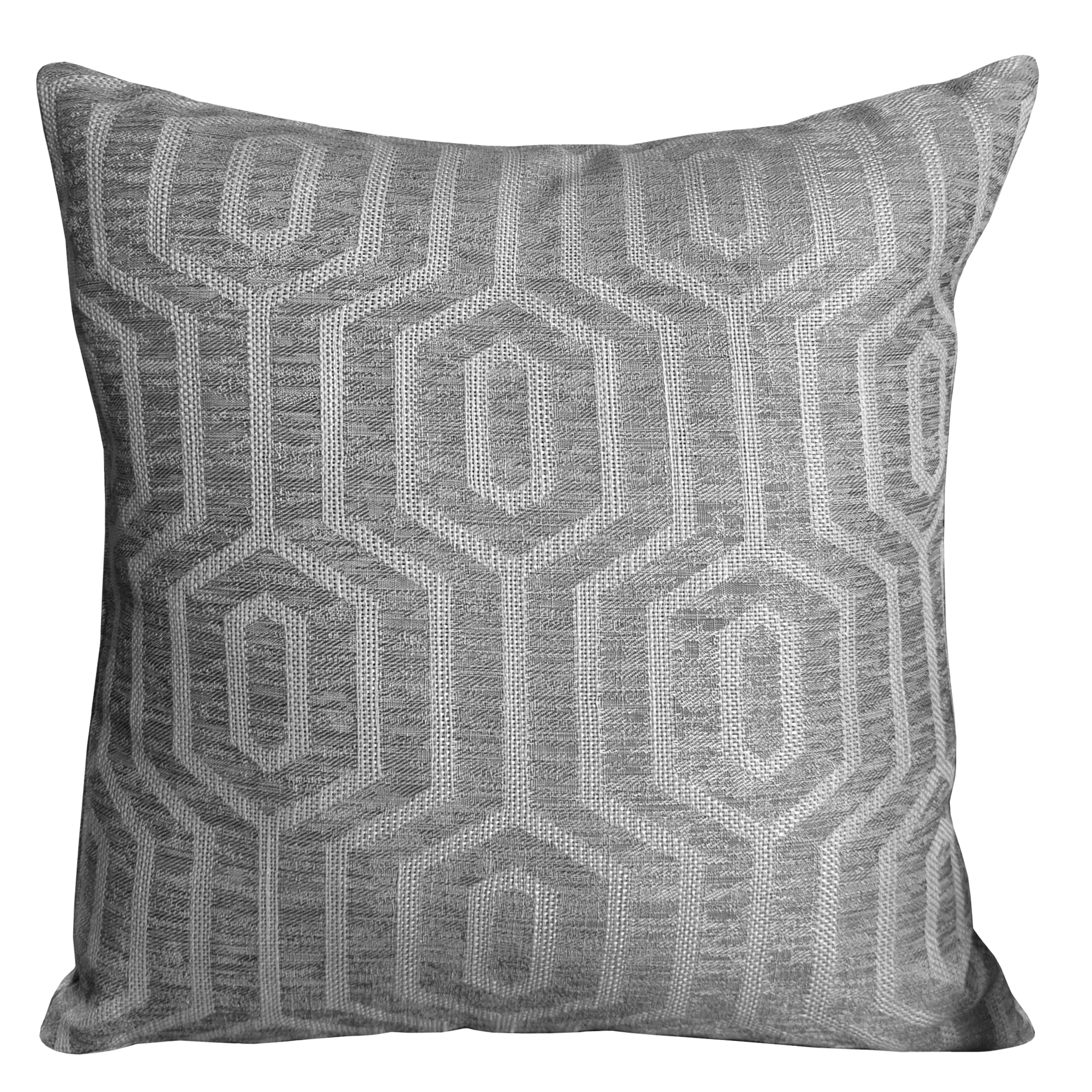 OLIVIA ROCCO Paris Cushion Covers 2 Pack Modern Grey Square Decorative Cushions With Invisible Zipper For Sofa And Bed Set