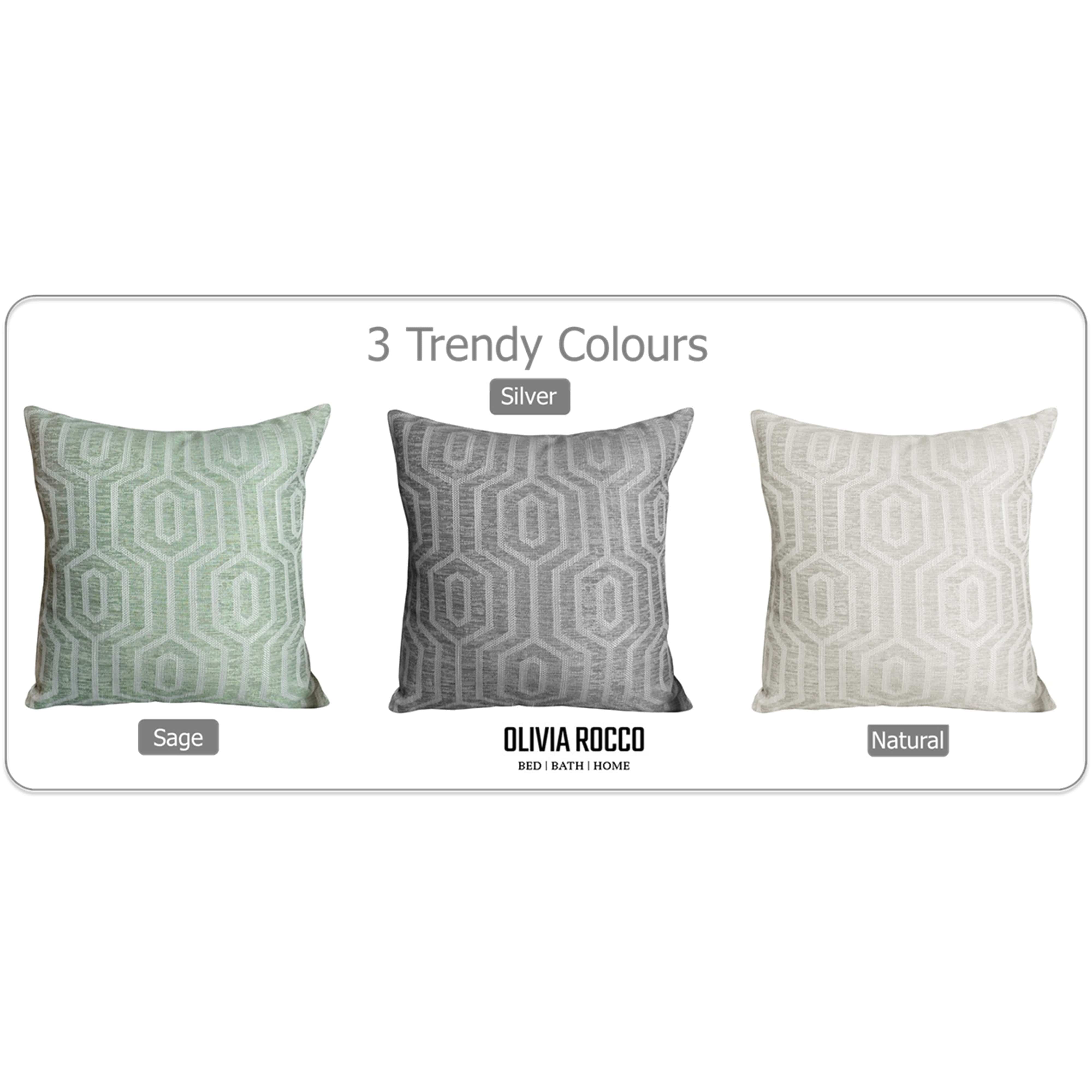 OLIVIA ROCCO Paris Cushion Covers 2 Pack Modern Natural Decorative Square Scatter Cushions With Invisible Zipper For Sofa And Bed