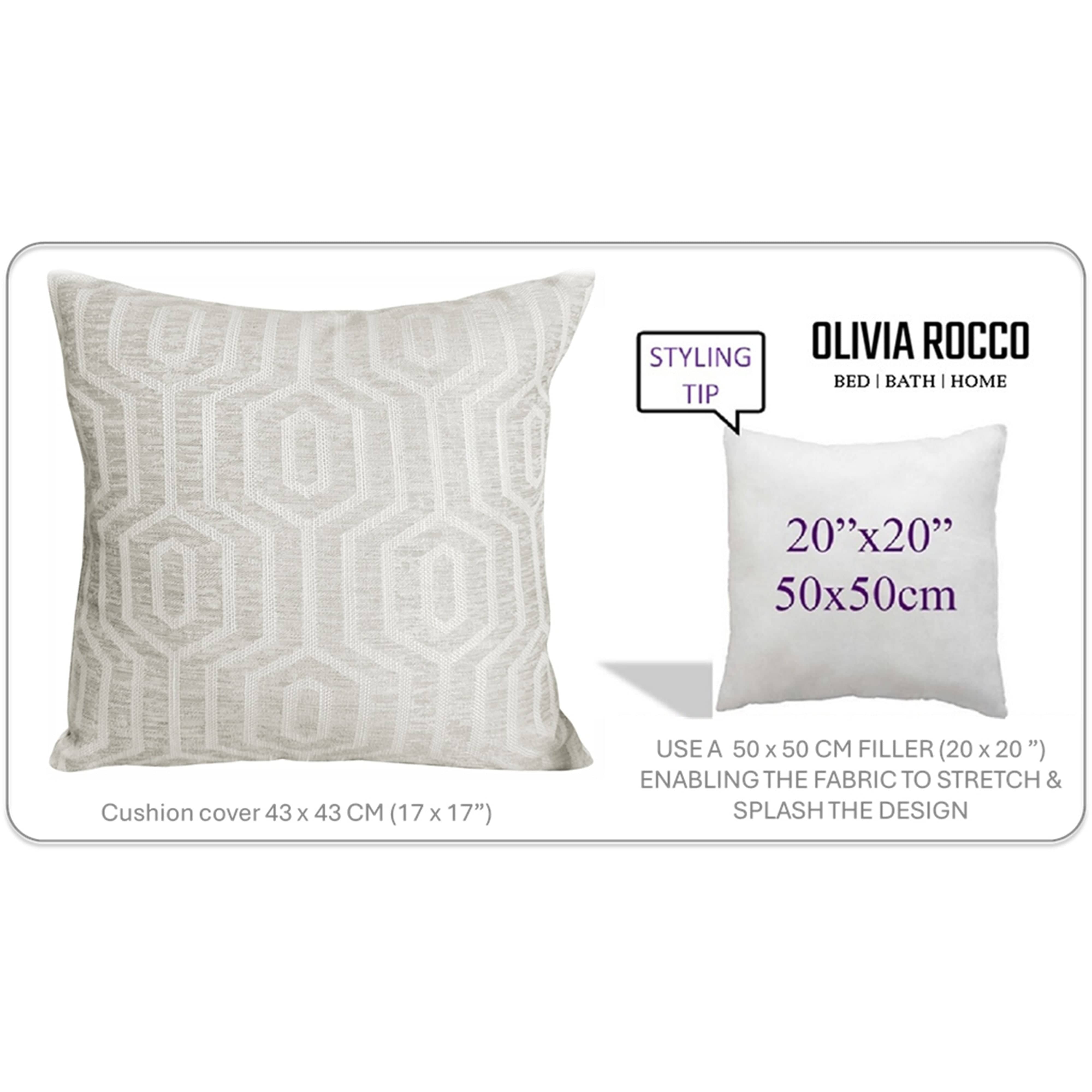 OLIVIA ROCCO Paris Cushion Covers 2 Pack Modern Natural Decorative Square Scatter Cushions With Invisible Zipper For Sofa And Bed