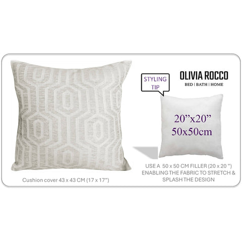 OLIVIA ROCCO Paris Cushion Covers 2 Pack Modern Natural Decorative Square Scatter Cushions With Invisible Zipper For Sofa And Bed