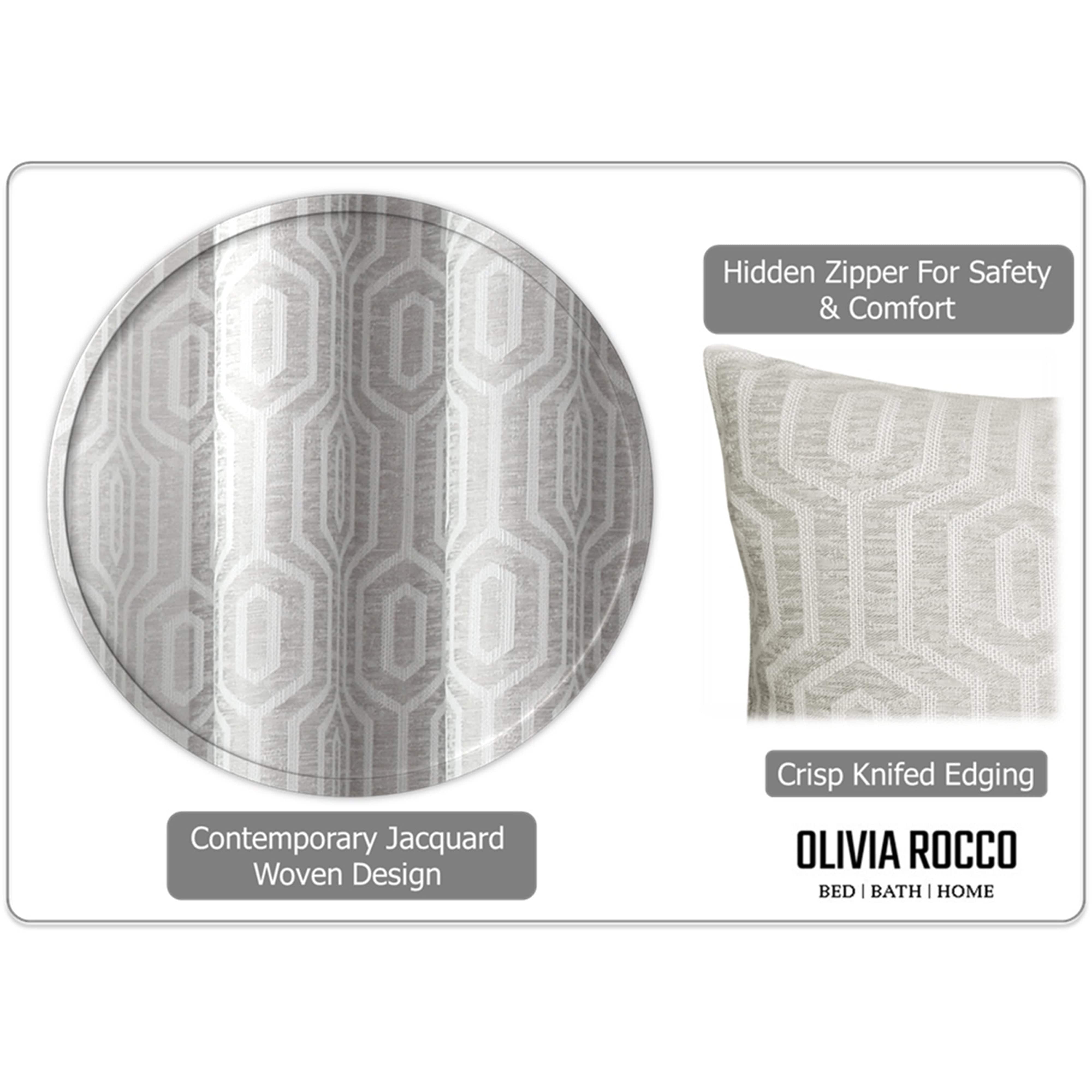OLIVIA ROCCO Paris Cushion Covers 2 Pack Modern Natural Decorative Square Scatter Cushions With Invisible Zipper For Sofa And Bed