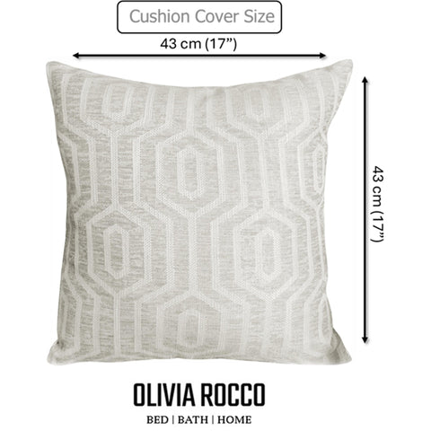 OLIVIA ROCCO Paris Cushion Covers 2 Pack Modern Natural Decorative Square Scatter Cushions With Invisible Zipper For Sofa And Bed
