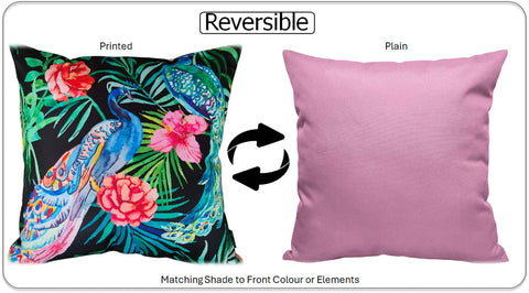 OLIVIA ROCCO Peacock Waterproof Cushion Covers 43 X 43 CM Reversible Breathable Decorative Indoor Outdoor For Patio Garden Sofa Bed Chair