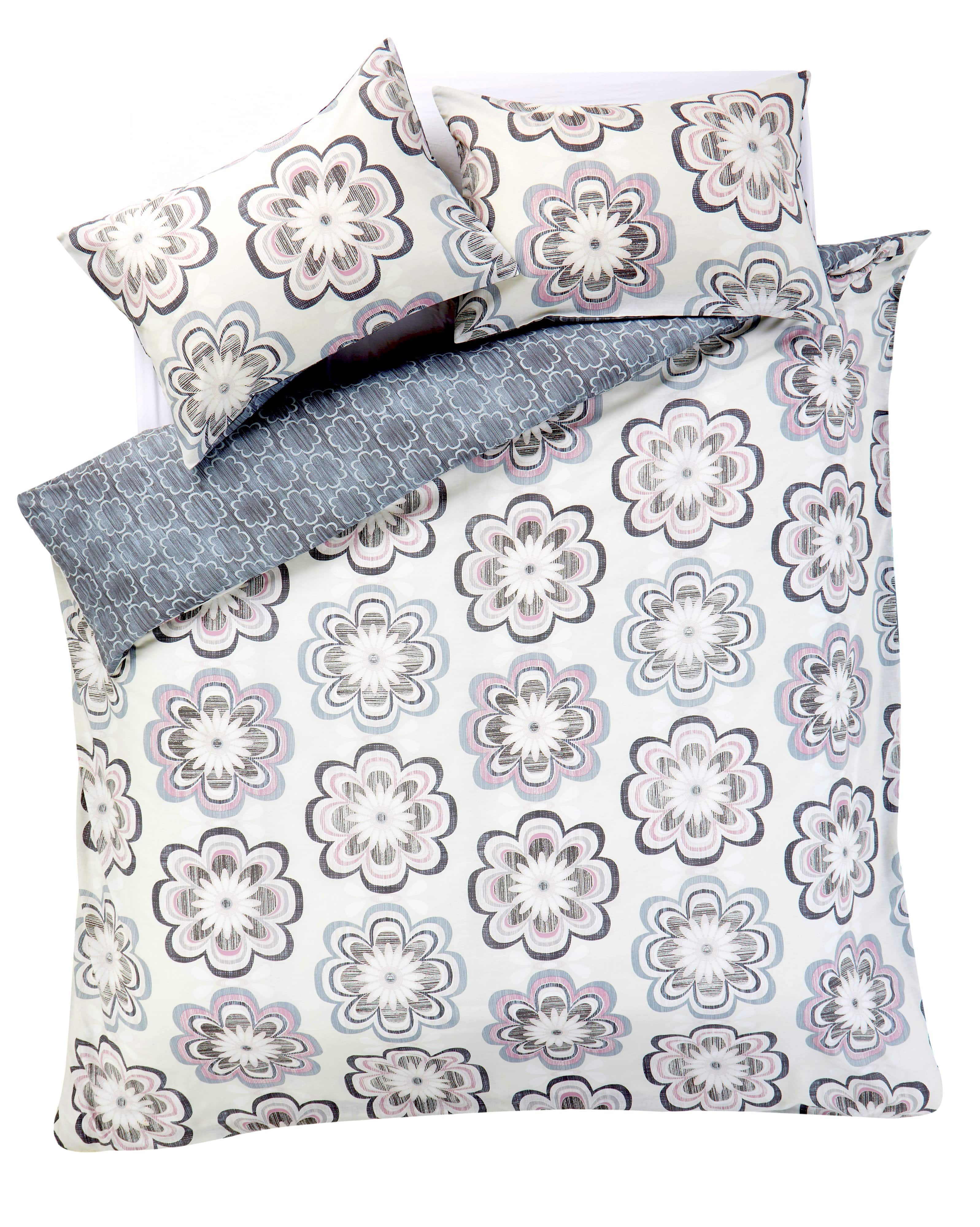 OLIVIA ROCCO Peony Floral Cotton Rich Duvet Cover Set With Pillowcases, Available in Single, Double, King, Super King, Soft, Machine Washable