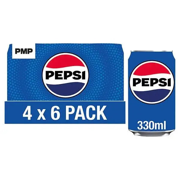 Pepsi Cola Cans 6 x 330ml (Case of 4)