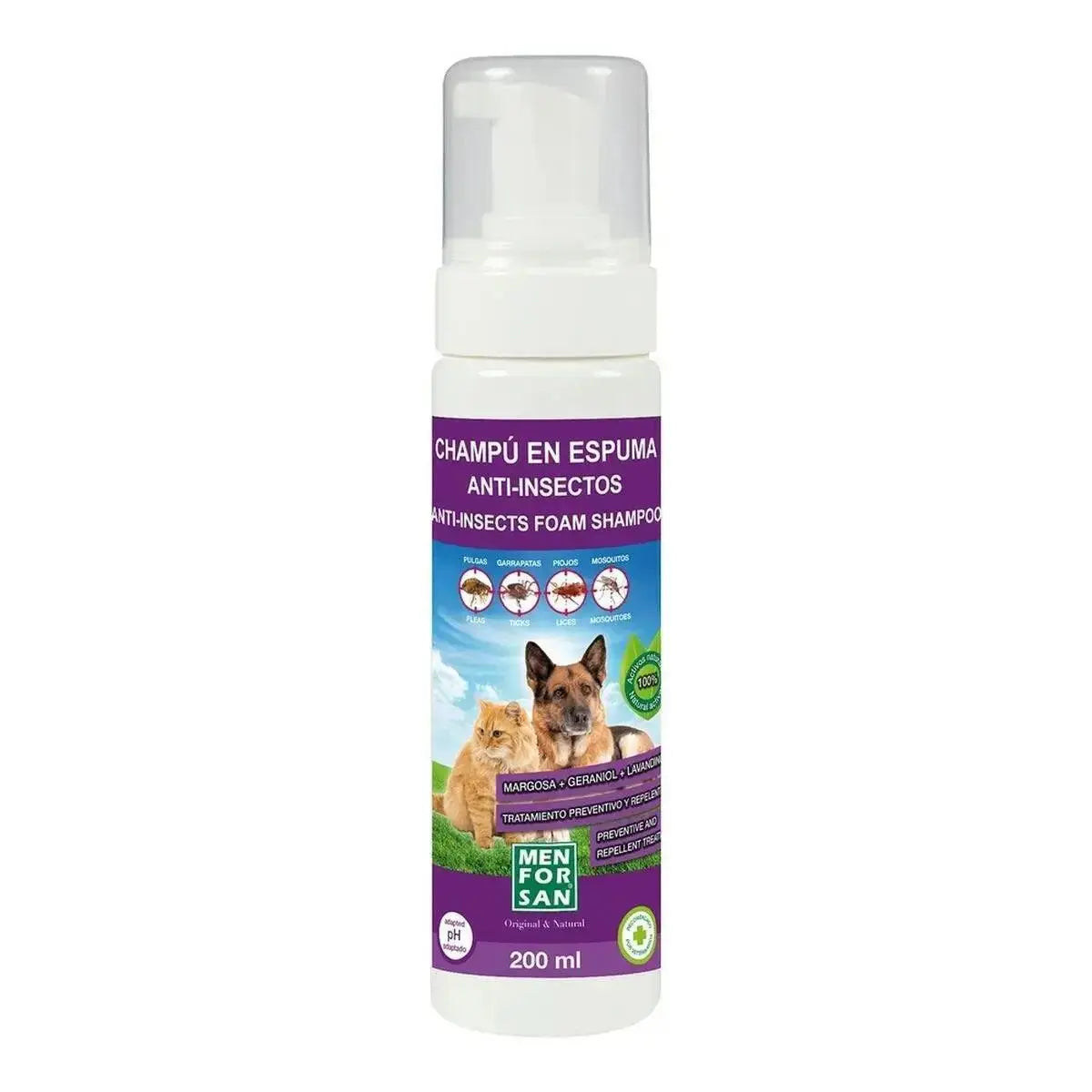 Pet shampoo Men for San Foam Insect repellant 200 ml
