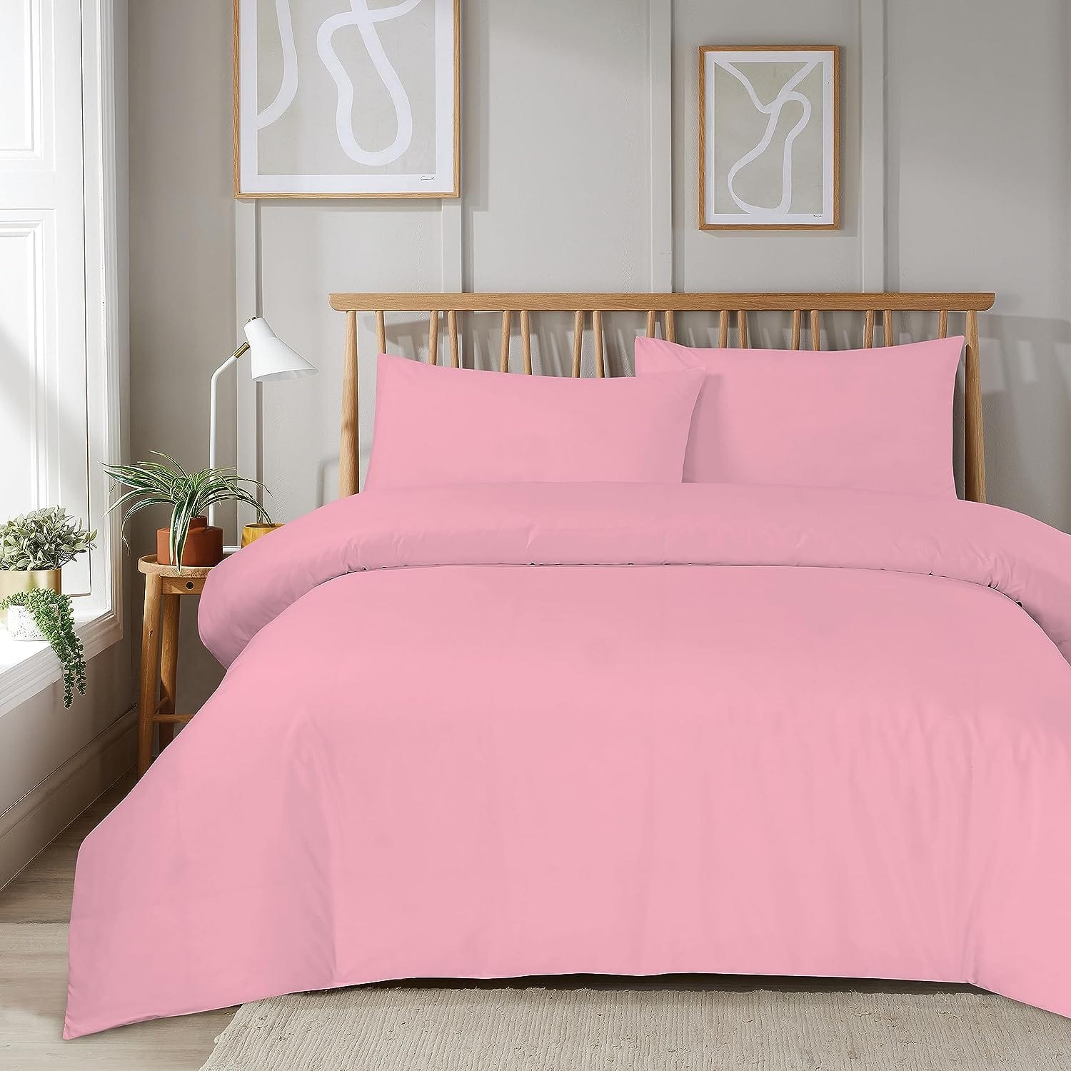 OLIVIA ROCCO Duvet Set With Zipper Closure Easy Care Plain Dye Luxurious Super Soft Bed Linen Multiple Sizes And Colours