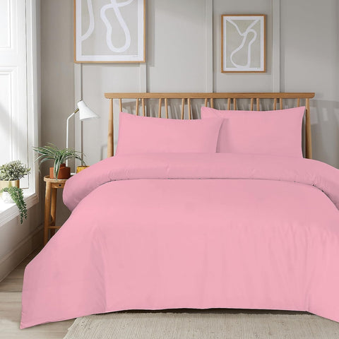 OLIVIA ROCCO Duvet Set With Zipper Closure Easy Care Plain Dye Luxurious Super Soft Bed Linen Multiple Sizes And Colours