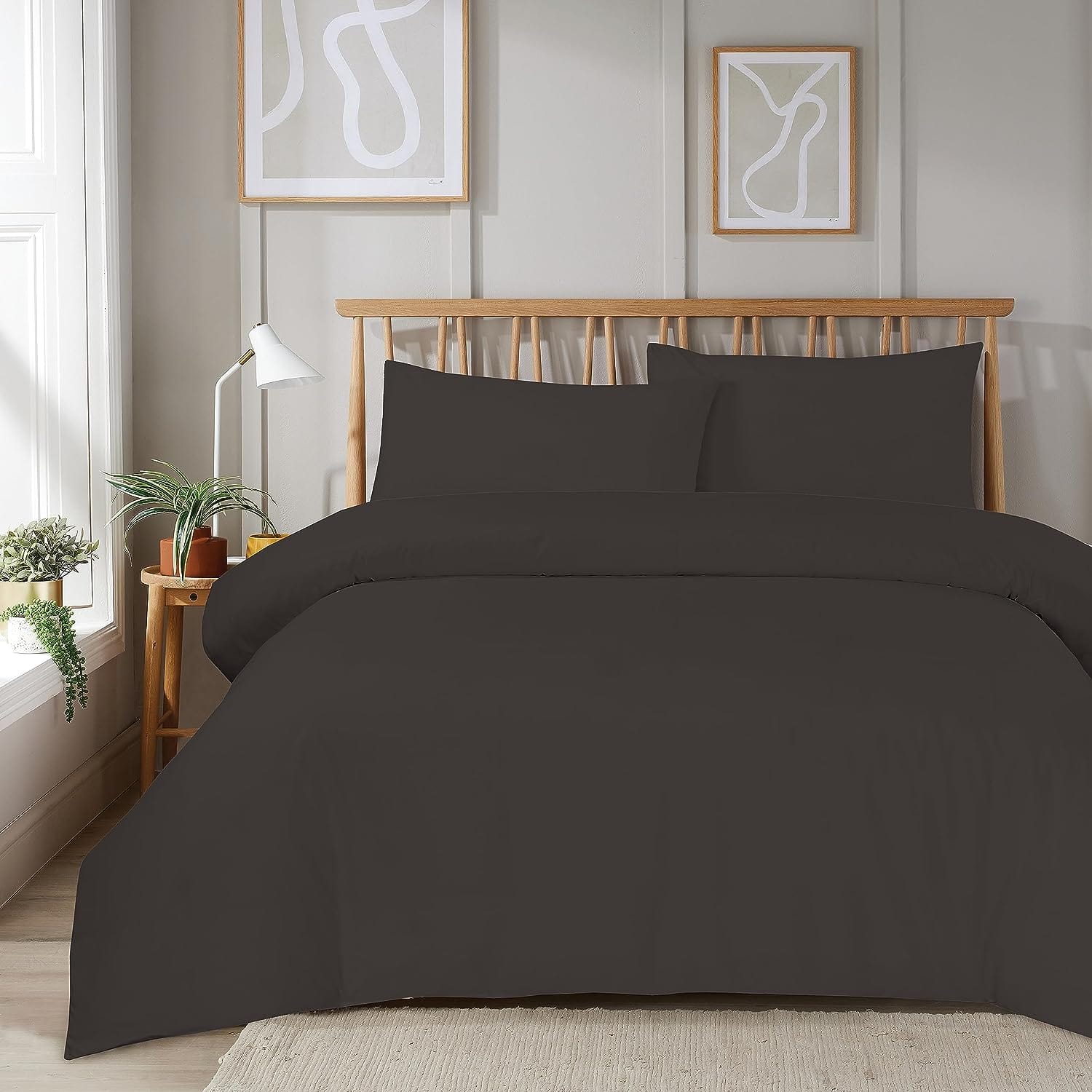 OLIVIA ROCCO Duvet Set With Zipper Closure Easy Care Plain Dye Luxurious Super Soft Bed Linen Multiple Sizes And Colours