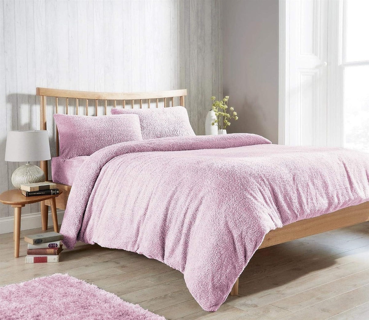 OLIVIA ROCCO Teddy Fleece Duvet Cover Set Premium Plush Ultra Cozy Winter Bedding All Season for Single Double King Super King