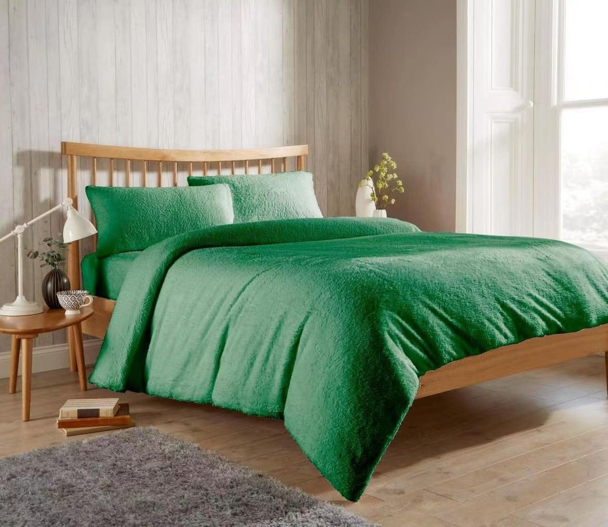 OLIVIA ROCCO Teddy Fleece Duvet Cover Set Premium Plush Ultra Cozy Winter Bedding All Season for Single Double King Super King