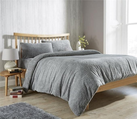 OLIVIA ROCCO Teddy Fleece Duvet Cover Set Premium Plush Ultra Cozy Winter Bedding All Season for Single Double King Super King