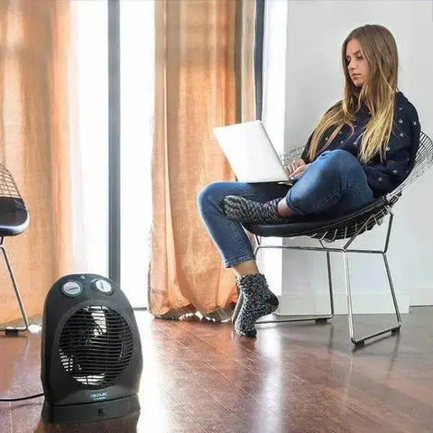 Portable Fan Heater Cecotec Ready Warm 9750 Rotate Force 2400W Black