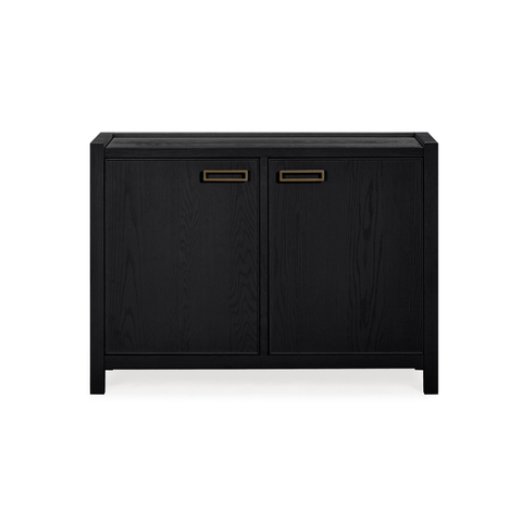 Soho Black Oak Veneer 2 Door Sideboard