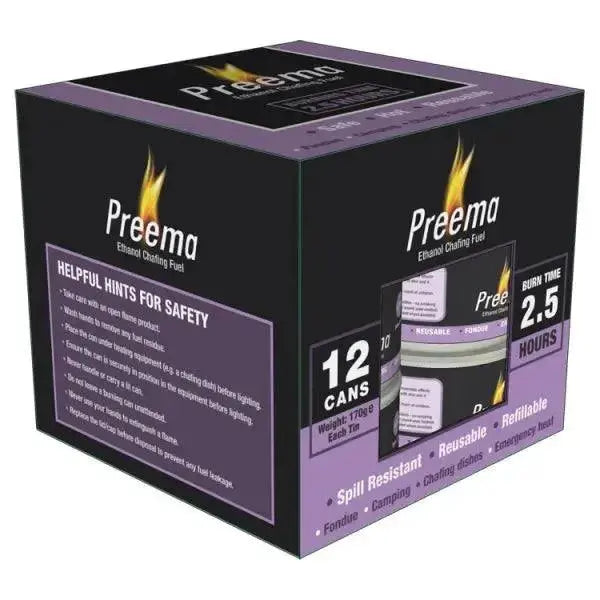 Preema Ethanol Chafing Fuel 2.5 hour 12 pack (Case of 72)