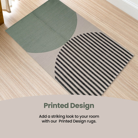 OLIVIA ROCCO Printed Rug Amphi Colour Non Slip Soft Durable Floor Rug For Living Room Bedroom Office Indoor Use Decorative