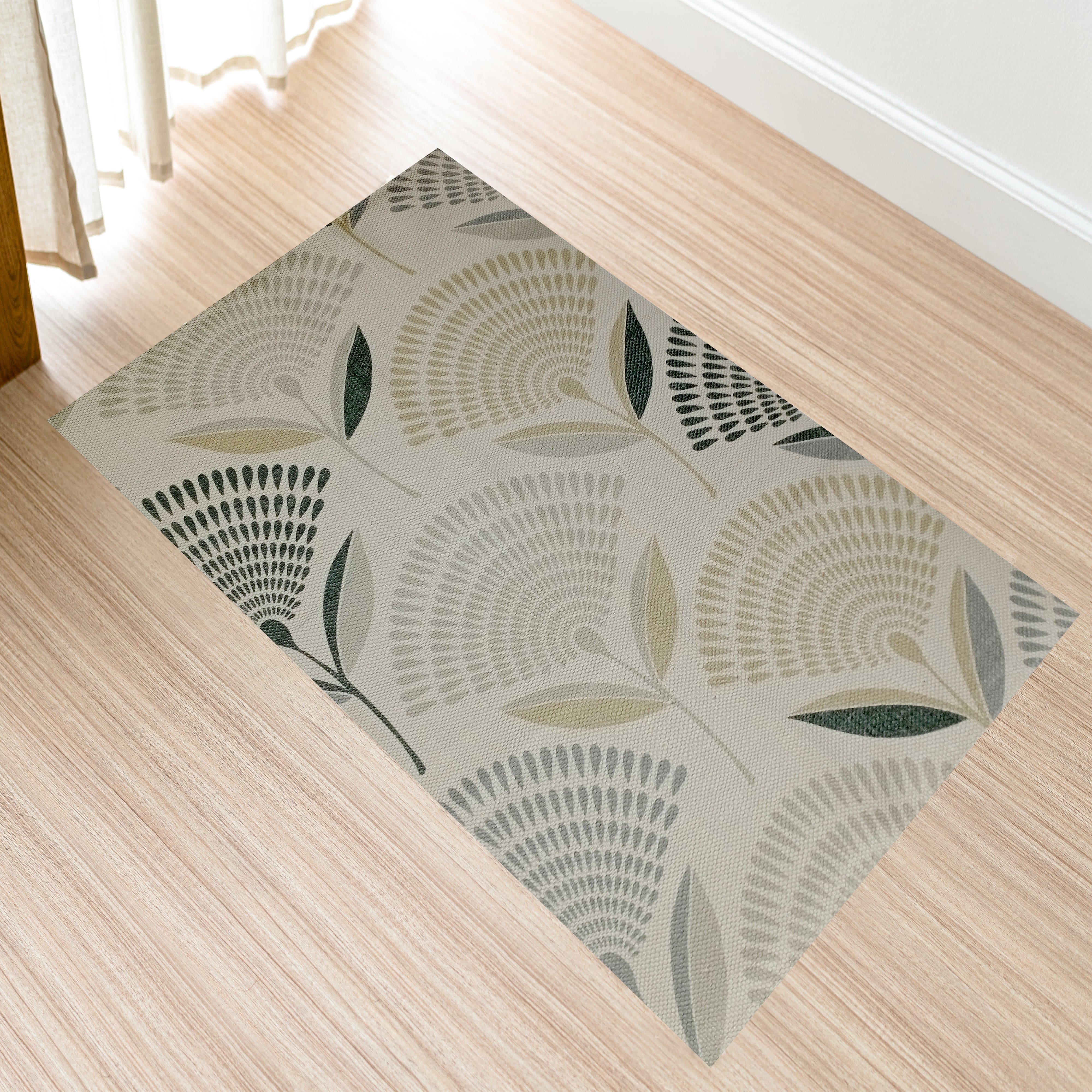 OLIVIA ROCCO Printed Rug Linnea Design Non Slip Soft Durable Floor Rug For Living Room Bedroom Office Linnea Color Premium Quality Construction
