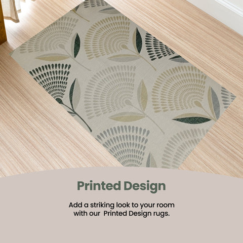 OLIVIA ROCCO Printed Rug Linnea Design Non Slip Soft Durable Floor Rug For Living Room Bedroom Office Linnea Color Premium Quality Construction