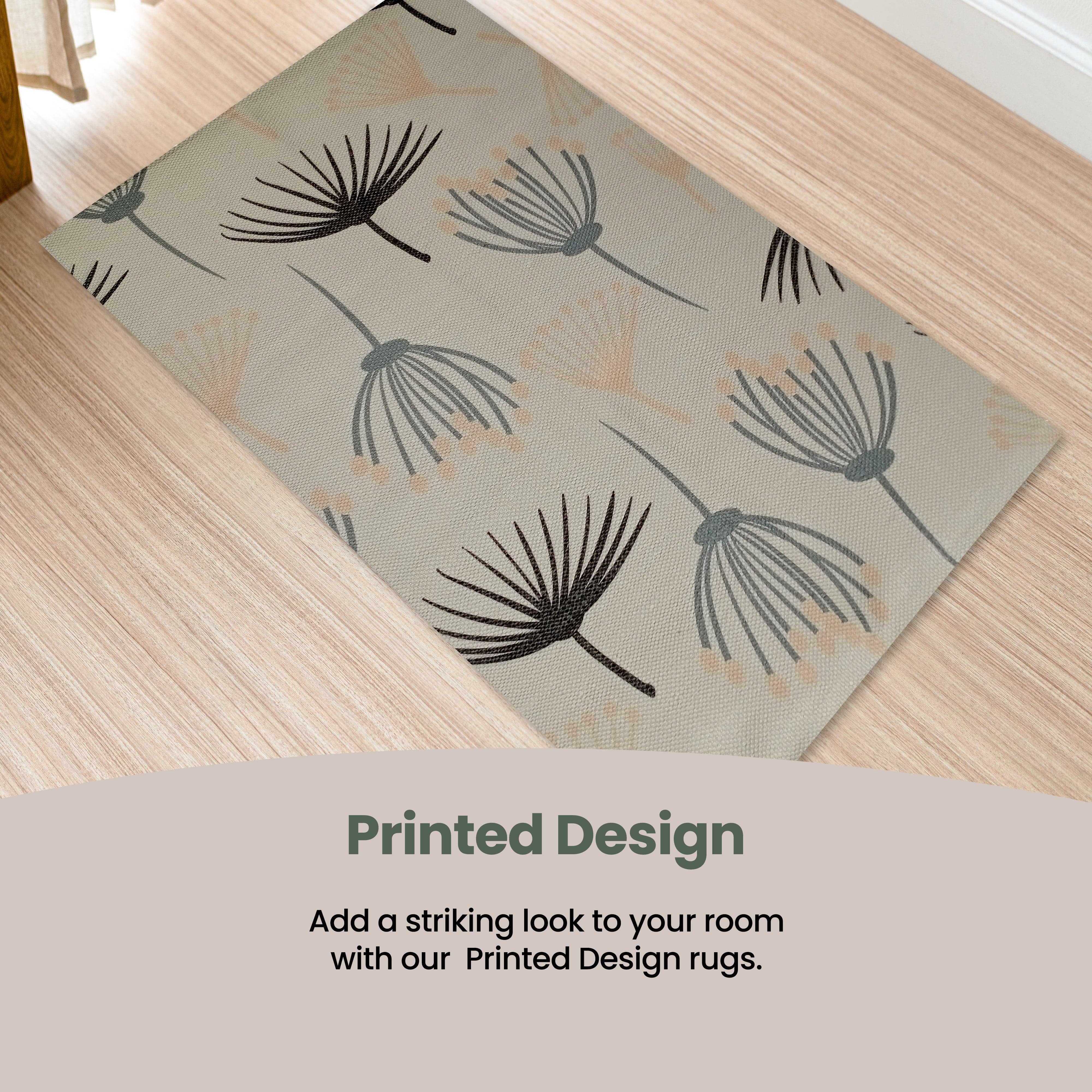 OLIVIA ROCCO Printed Rug Nina Design Colour Non-Slip Modern Floor Rug For Living Room Bedroom Office Soft Durable Underfoot