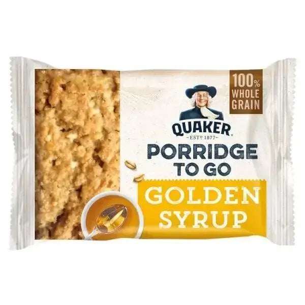 Quaker Porridge To Go Golden Syrup Breakfast Bar 55g (Case of 12)