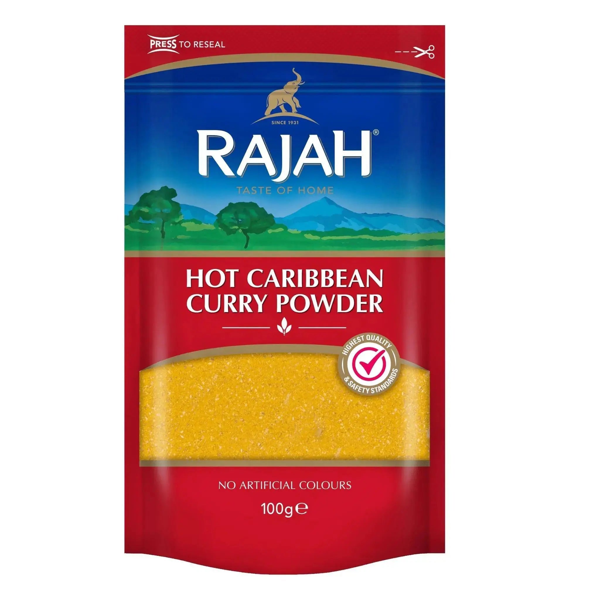 Rajah Hot Caribbean Curry Powder (100g)