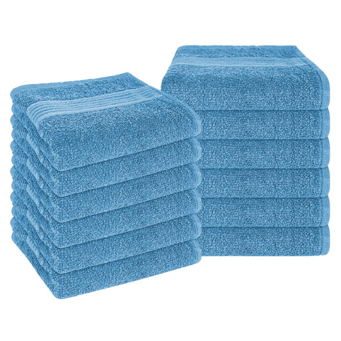 OLIVIA ROCCO Rhodes Towel Aqua 100 Percent Cotton Hotel Quality Soft Super Absorbent Hand Towels Sheets And Face Cloths Premium