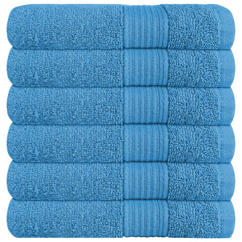 OLIVIA ROCCO Rhodes Towel Aqua 100 Percent Cotton Hotel Quality Soft Super Absorbent Hand Towels Sheets And Face Cloths Premium